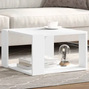 Comparateur de prix : vidaXL Table basse blanc 51,5x51,5x30 cm bois d'ingénierie