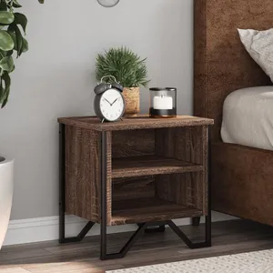 vidaXL Table de chevet chêne marron 40x30x40 cm bois d'ingénierie pas cher