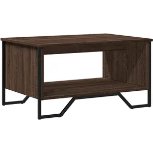 vidaXL Table basse chêne marron 75x51x40 cm bois d'ingénierie pas cher