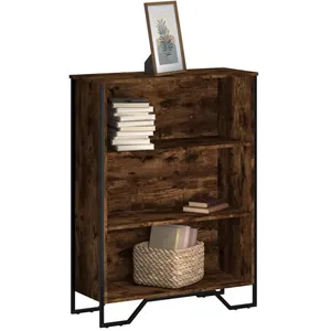Comparateur de prix : vidaXL Bibliothèque chêne fumé 80x31x106 cm bois d'ingénierie