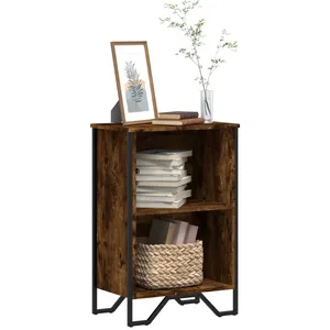 vidaXL Bibliothèque chêne fumé 50x31x74,5 cm bois d'ingénierie