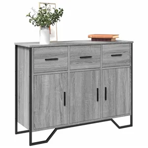 vidaXL Buffet sonoma gris 97x32,5x74,5 cm bois d'ingénierie pas cher