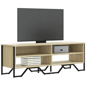 vidaXL Meuble TV chêne sonoma 122x34x41 cm bois d'ingénierie pas cher