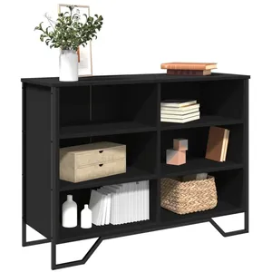 vidaXL Buffet noir 101x35,5x74,5 cm bois d'ingénierie pas cher