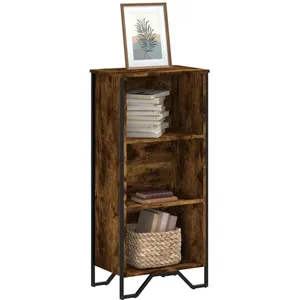 vidaXL Bibliothèque chêne fumé 50x31x106 cm bois d'ingénierie pas cher