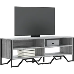 vidaXL Meuble TV sonoma gris 122x34x41 cm bois d'ingénierie pas cher