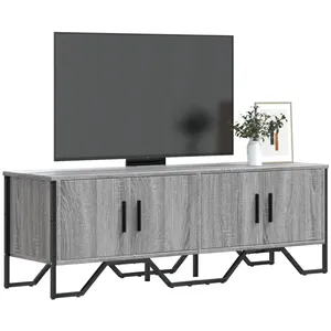 vidaXL Meuble TV sonoma gris 122x34x41 cm bois d'ingénierie pas cher