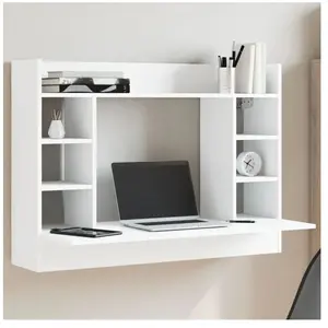 Comparateur de prix : vidaXL Bureau mural blanc 105x48x75 cm bois d'ingénierie