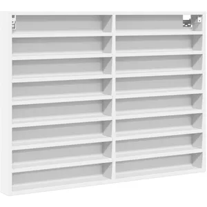 Comparateur de prix : vidaXL Armoire à vitrine blanc 100x8,5x75 cm bois d'ingénierie