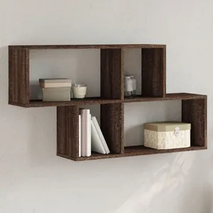 vidaXL Étagère murale chêne marron 100x20x53 cm bois d'ingénierie pas cher