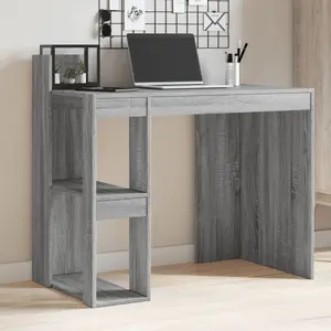 vidaXL Bureau sonoma gris 103,5x56,5x94 cm bois d'ingénierie pas cher
