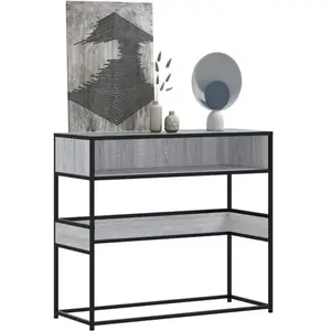 Vidaxl - Table console sonoma gris 90x35x80 cm bois d'ingénierie pas cher