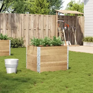 vidaXL Jardinière 80x60 cm bois de pin massif pas cher