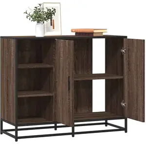 vidaXL Buffet chêne marron 92x35x76 cm Bois d'ingénierie pas cher