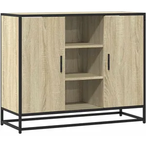 vidaXL Buffet chêne sonoma 92x35x76 cm bois d'ingénierie pas cher