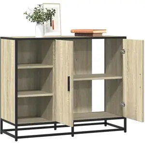 vidaXL Buffet chêne sonoma 92x35x76 cm bois d'ingénierie pas cher