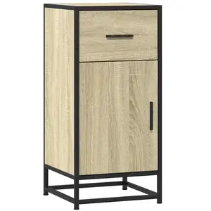 Vidaxl - Buffet chêne sonoma 35,5x35x76 cm bois d'ingénierie et métal pas cher