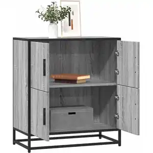 vidaXL Buffet sonoma gris 68x35x76 cm bois d'ingénierie pas cher