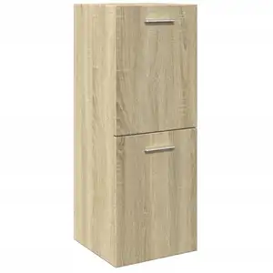 vidaXL Armoire de salle de bain Chêne sonoma 30x30x80 cm Aggloméré pas cher