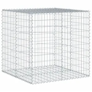 Comparateur de prix : vidaXL Panier gabion avec couvercle 100x100x100 cm fer galvanisé