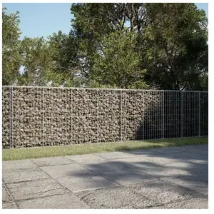 vidaXL Panier gabion avec couvercle 500x100x100 cm fer galvanisé pas cher