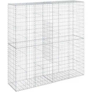 vidaXL Panier gabion avec couvercle 200x50x200 cm fer galvanisé pas cher