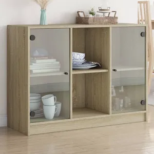 vidaXL Buffet chêne sonoma 102x37x75,5 cm bois d'ingénierie pas cher