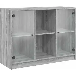 vidaXL Buffet sonoma gris 102x37x75,5 cm bois d'ingénierie pas cher