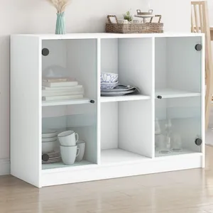 Comparateur de prix : vidaXL Buffet blanc 101,5x37x75,5 cm bois d'ingénierie