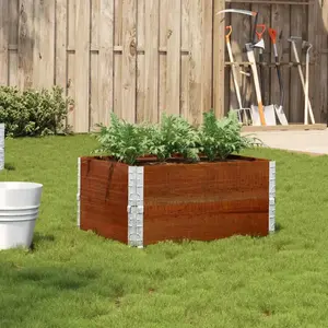 Comparateur de prix : vidaXL Jardinière marron 80x60 cm bois massif de pin