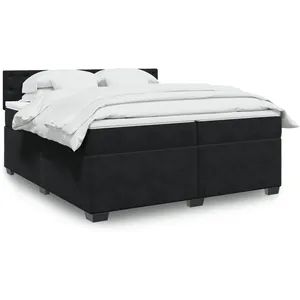Comparateur de prix : vidaXL Sommier à lattes de lit et matelas Noir 200x200 cm Velours