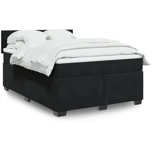 Comparateur de prix : vidaXL Sommier à lattes de lit avec matelas Noir 140x200 cm Velours