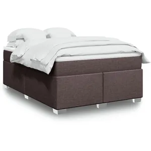 vidaXL Sommier à lattes de lit avec matelas Marron foncé 160x200 cm pas cher