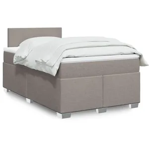 VidaXL Sommier à lattes de lit avec matelas taupe 120x190 cm tissu 3285824 pas cher