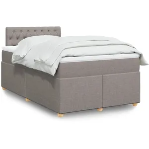 VIDAXL Sommier à lattes de lit avec matelas taupe 120x190 cm tissu 3286630 pas cher