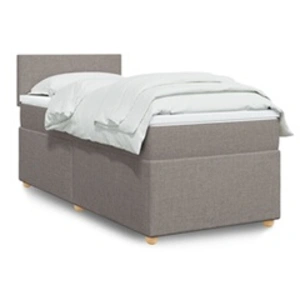 Comparateur de prix : VidaXL Sommier à lattes de lit avec matelas Taupe 80x200 cm Tissu