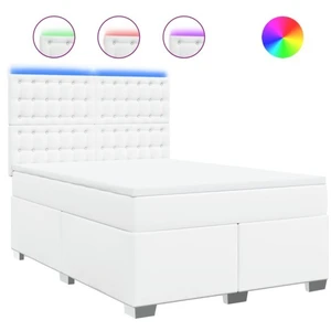 Comparateur de prix : vidaXL Sommier à lattes de lit avec matelas Blanc 160x200cm Similicuir