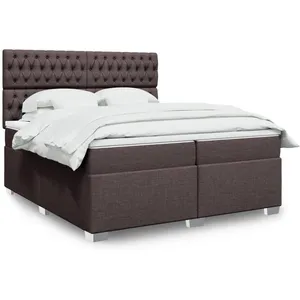 Comparateur de prix : vidaXL Sommier à lattes de lit avec matelas Marron foncé 200x200 cm