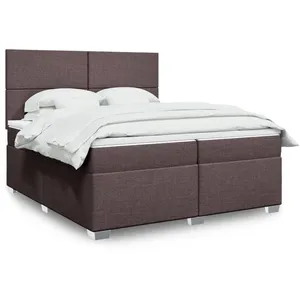 Comparateur de prix : vidaXL Sommier à lattes de lit avec matelas Marron foncé 200x200 cm