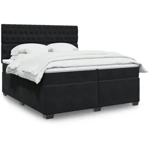 Comparateur de prix : vidaXL Sommier à lattes de lit et matelas Noir 200x200 cm Velours
