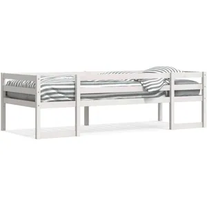 vidaXL Cadre de lit pour enfants blanc 90x200 cm bois de pin massif pas cher