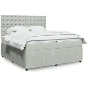 Comparateur de prix : vidaXL Sommier à lattes de lit et matelas Gris clair 200x200cm Velours