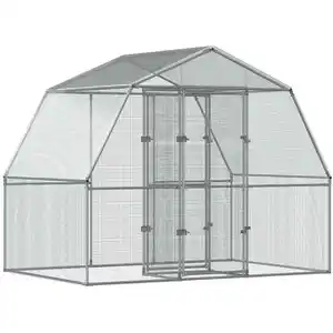 Comparateur de prix : vidaXL Vogelkooi met deur gegalvaniseerd staal zilverkleurig3294912