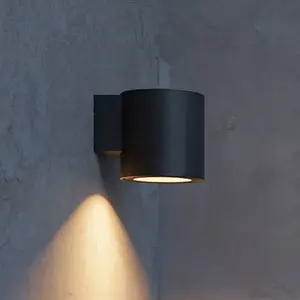 Applique d'extérieur Philips Fylx, noire, en métal, IP44, GU10