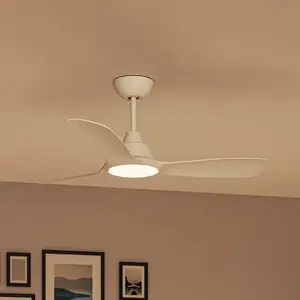 Ventilateur De Plafond Philips Olas Blanc Avec Led Et Télécommande
