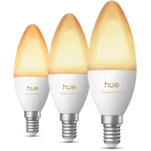 Philips Hue White Ambiance Flamme B39 - Ampoule Led Connectée E14 pas cher