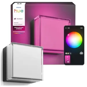 Philips Hue Scenova Applique Murale Extérieur LED, Carré pas cher