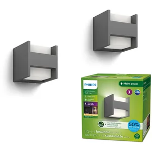 Philips Applique d'extérieur LED Arbour UE lot de 2 à 2 lampes 2700 KVendu parluminaire