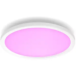 Philips Plafonnier Panneau Rond Surimu - Blanc pas cher