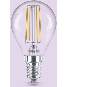 Ampoule LED Philips E14 P45 4,3 W 470 lm 2700 K filament, lot de 3 pas cher